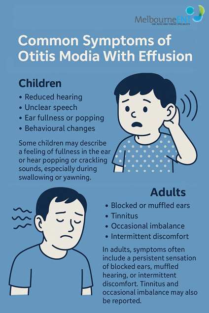 Common Symptoms of Otitis Media With Effusion by Melbourne ENT Clinic